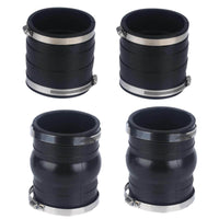 Marine Exhaust Bellow Kit 4PCS - 2x Upper 3852696 + 2x Lower 3863450 for Volvo Penta OMC Cobra 4.3L 5.0L 5.7L 7.4L 8.1L 8.2L V6 V8 Engines 1986 - 2025 - JLM Marine Boat Parts Limited