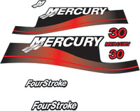 Mercury 30 HP Outboards Motor Top Cowl Cove Decal Sticker Set 803640A00, 897510A01, 82409316 - JLM Marine - JLM Marine Boat Parts Limited
