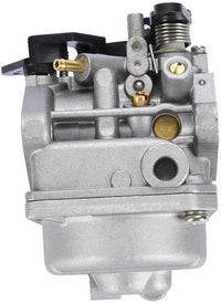 photo, jlm marine carburetor for tohatsu nissan 6hp 3r4-03200-1, silver cast aluminum with brass fittings and black plastic mount