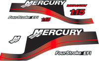 Mercury 115 HP Outboards Motor Top Cowl Cove Decal Sticker Set 881649A01, 881649A05, 891814A04, 881840A05, 37 - 881649A01, 823407A00, 803165A00, 804685A00 - JLM Marine - JLM Marine Boat Parts Limited