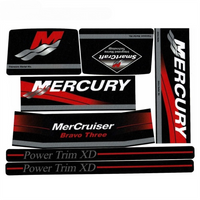 Red MerCruiser Bravo Three Decal Kit – Fits Mercury MerCruiser Bravo 3 Drives (Replaces 37-805338A93)