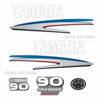 Yamaha 90HP Four Stroke Outboard Engine Decals Sticker Set - Premium Reproduction Graphics