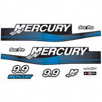 Mercury 9.9 hp Two Stroke SeaPro Outboard Engine Decal Sticker Set – Fits Mercury 9.9HP SeaPro 1999-2006 (Replaces 12836A00, 37-12836A96, 37-12836A94)