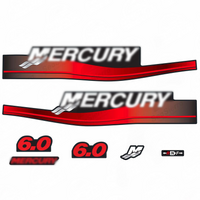 Mercury 6HP 2-Stroke Outboard Decal Set – Fits Mercury 6HP 1999-2006 (Replaces 808522A00, 808522A96)