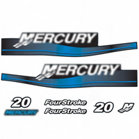 Mercury 20HP 4-Stroke Blue Decal Kit – Fits 1999-2006 Outboard Engines (Replaces 824091A00, 859256)
