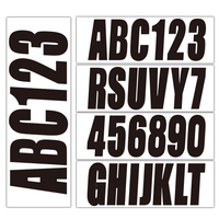 Boat & Personal Watercraft Registration Number Kit – Black 3" Decals (4 Sets)