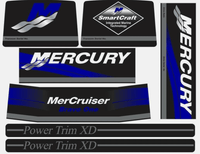 Mercury MerCruiser Stern Drive Engine Decals Sticker Kit Set 37 - 15167A90 Fit Bravo One - JLM Marine - JLM Marine Boat Parts Limited
