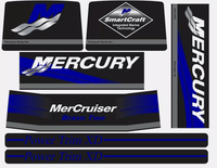 Mercury MerCruiser Stern Drive Engine Decals Sticker Kit Set 37 - 13722A90 Fit Bravo Two - JLM Marine - JLM Marine Boat Parts Limited