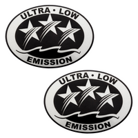 Ultra-Low Emission 3-Star Decal Sticker – Fits Mercury/Yamaha/Johnson/Evinrude/Honda Outboard Motors (Various Sizes)