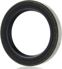 photo of JLM Marine gear housing oil seal 26-76869 for Mercury, Johnson, Evinrude, circular with metallic gray outer rim and black inner sealing element