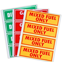 Fuel Identification Stickers – Fits Marine & Outdoor Equipment (Replaces OEM Labeling)