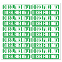 Diesel Fuel Only Stickers – Fits Marine Vessels & Automotive Equipment (20-Pack)