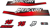Mercury 15 HP Outboards Motor Top Cowl Cove Decal Sticker Set 826305A01 13478A00, 802739A00, 37 - 859267 - 5 - JLM Marine - JLM Marine Boat Parts Limited