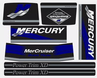 Mercury MerCruiser Stern Drive Engine Decals Sticker Kit Set 37 - 805338A93 Fit Bravo Three - JLM Marine - JLM Marine Boat Parts Limited