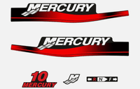 Mercury 10 HP Outboards Motor Top Cowl Cove Decal Sticker Kit 803178A00 803179A00 - JLM Marine - JLM Marine Boat Parts Limited