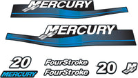 Mercury 20 HP Outboards Motor Top Cowl Cove Decal Sticker Set 824091A00, 859256 - JLM Marine - JLM Marine Boat Parts Limited