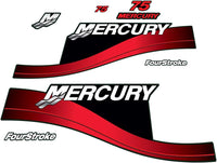 Mercury 75 HP Outboards Motor Top Cowl Cove Decal Sticker Set 804855A05, 804855A00, 808549A00 - JLM Marine - JLM Marine Boat Parts Limited