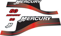 Mercury 80 HP Outboards Motor Top Cowl Cove Decal Sticker Set 826321A00 - JLM Marine - JLM Marine Boat Parts Limited