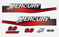 Mercury 9.9 Hp 2 - Stroke Outboards Motor Top Cowl Cove Decal Set 12836A00, 37 - 12836A96, 37 - 12836A94 - JLM Marine - JLM Marine Boat Parts Limited