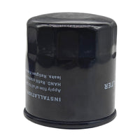 photo of jlm marine oil filter 18-7911-3 for yamaha honda tohatsu nissan 9.9-115 hp black cylindrical with vertical text installation