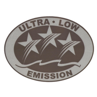 Ultra Low Emission 3-Star California Outboard Graphic Sticker Decal – Light Gray