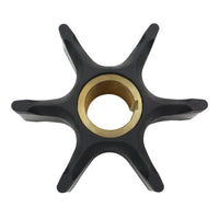 photo black rubber boat impeller for evinrude johnson omc 389642 keyed brass hub six vanes