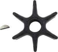 photo of JLM Marine black star-shaped water pump impeller with six blades for Yamaha 100-250 hp
