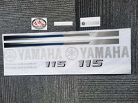 Yamaha 115HP Four Stroke Outboard Cowling Cover Decals - Premium Reproduction Set with Ultra Low Emission Certification