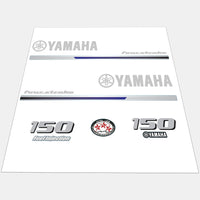 Yamaha 150 HP Outboards Motor Top Cowl Cove Decal Sticker Kit - JLM Marine - JLM Marine Boat Parts Limited