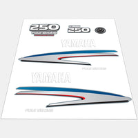 Yamaha 250 HP Outboards Motor Top Cowl Cove Decal Sticker Kit - JLM Marine - JLM Marine Boat Parts Limited