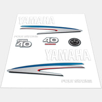 Yamaha 40 HP Outboards Motor Top Cowl Cove Decal Sticker Kit - JLM Marine - JLM Marine Boat Parts Limited