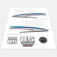 Yamaha 85 HP Outboards Motor Top Cowl Cove Decal Sticker Kit - JLM Marine - JLM Marine Boat Parts Limited