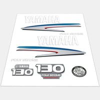 Yamaha 130 HP Outboards Motor Top Cowl Cove Decal Sticker Kit - JLM Marine - JLM Marine Boat Parts Limited