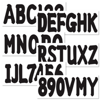 3" Marine Boat Black Sticker Decals – A-Z Letters & 0-9 Numbers for Boats & PWC