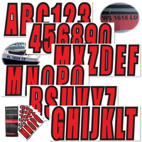 3" Boat Registration Numbers & Letters – Fits Boats, Yachts & PWC (Includes 4 Sets A-Z, 0-9)