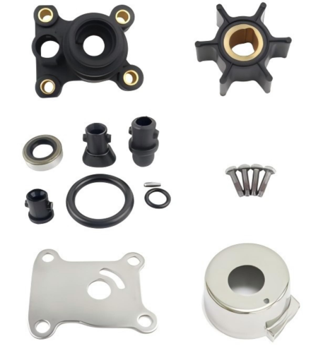 Water Pump Impeller Kit – Fits Johnson Evinrude 9.9-15HP Outboard (1974-Up) – 394711 / 386697 / 391698