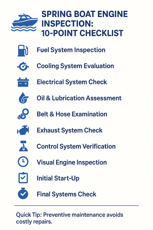 Spring Boat Engine Inspection Guide: 10-Point Checklist - JLM MARINE