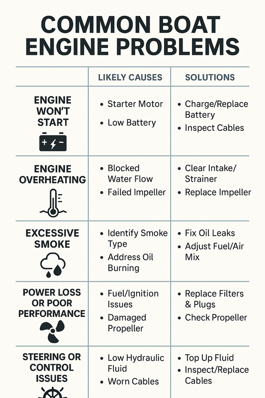 Boat Engine Troubleshooting: 7 Common Problems and How to Fix Them - JLM MARINE
