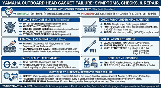 Replacing a Blown Head Gasket on an Overheated Outboard
