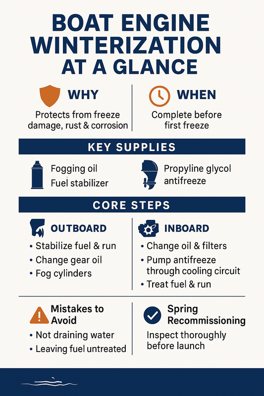 How to Winterize Your Boat Engine: Step-by-Step Guide - JLM MARINE