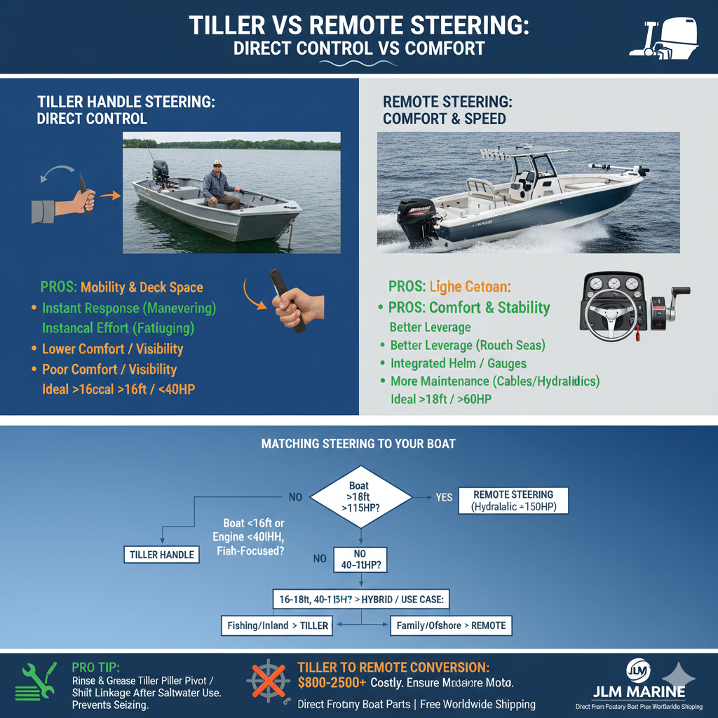 Tiller Handle vs. Remote Steering: Which Suits Your Boat? – JLM Marine ...