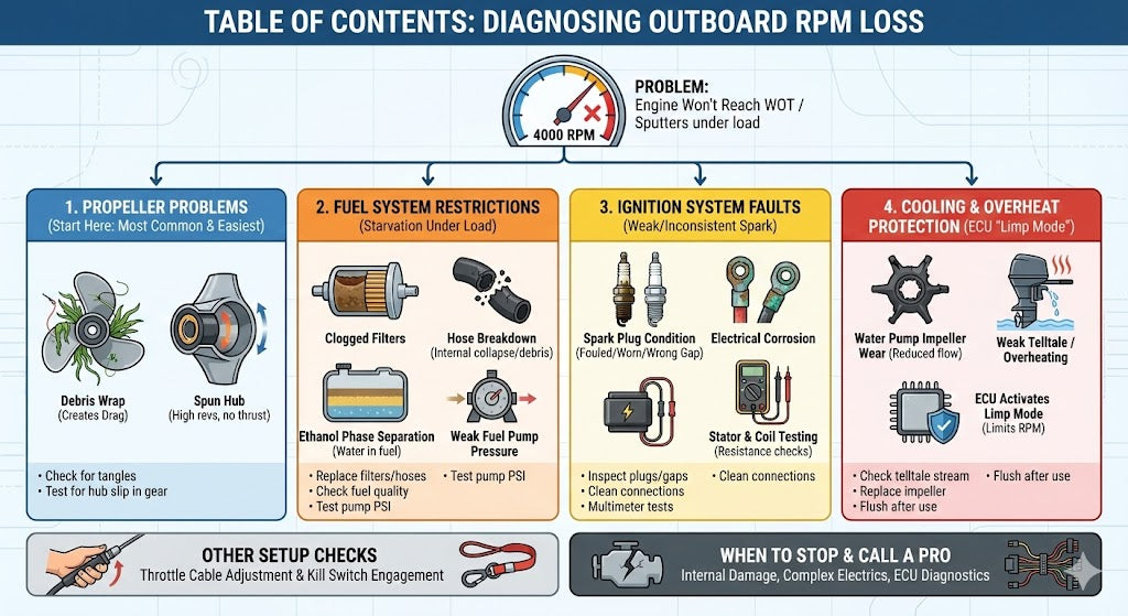 Why Won’t My Outboard Reach Full RPM? – JLM Marine Boat Parts Limited