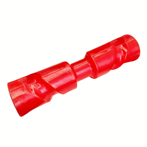 photo of jlm marine 12-inch self-centering keel roller, red plastic, red, hexagonal opening