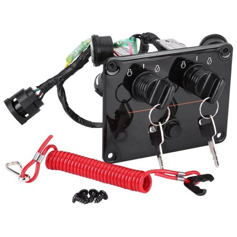 6K1-82570-08 Top Twin Dual Key Switch Assembly Panel for Yamaha | JLM Marine