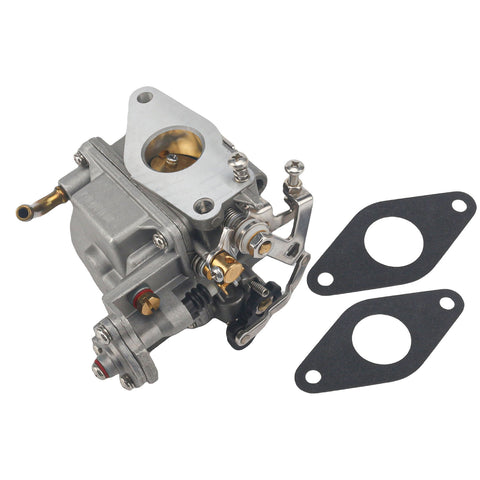 carburetor for tohatsu nissan mfs nsf 9.8hp 3dp-03100-0 silver metal carburetor with brass components, mounting flange and two black gaskets