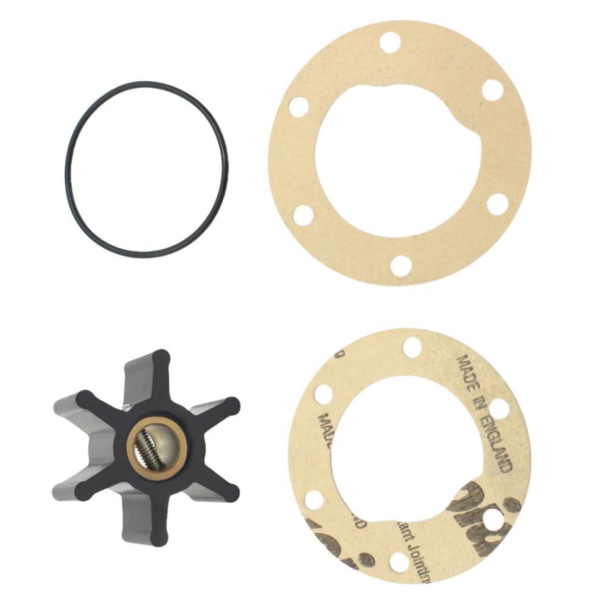 Flexible Rubber Water Pump Impeller 4528-0001 – 6 Blade Neoprene Pin Drive – Fits Yanmar 2GM 3GM, Volvo MD2020