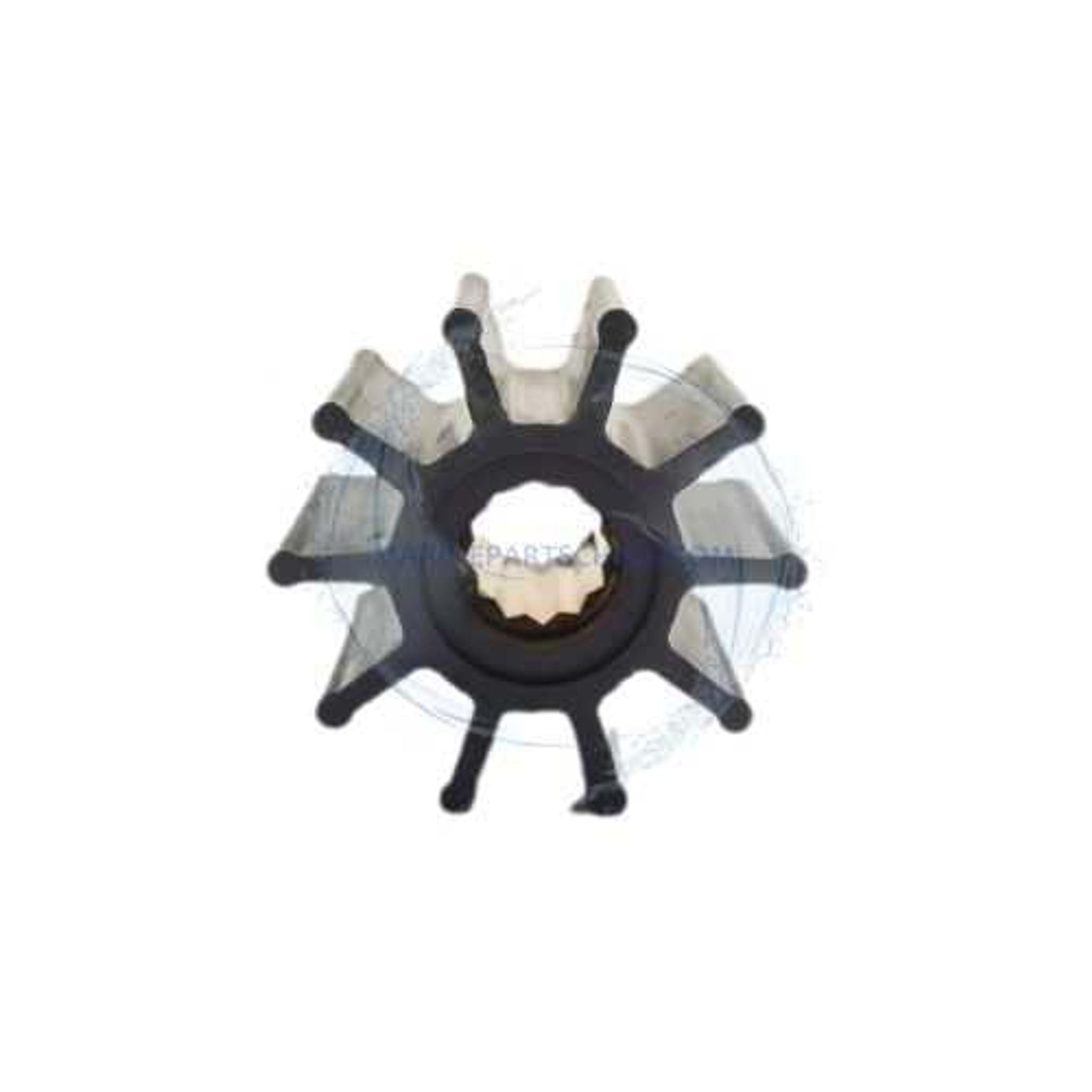 Flexible Rubber Water Pump Impeller 22120-0001 – 10 Blade Neoprene 57 mm Spline – Fits Jabsco 18777-0001