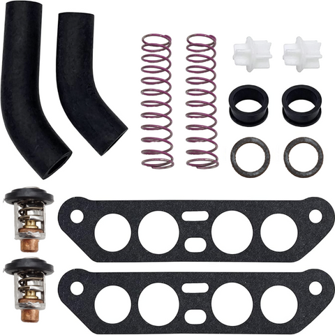 Thermostat Kit with Hoses for Johnson Evinrude V4 Crossflow 85-140 HP Outboard Engines 65 80 90 Jet    18-3673