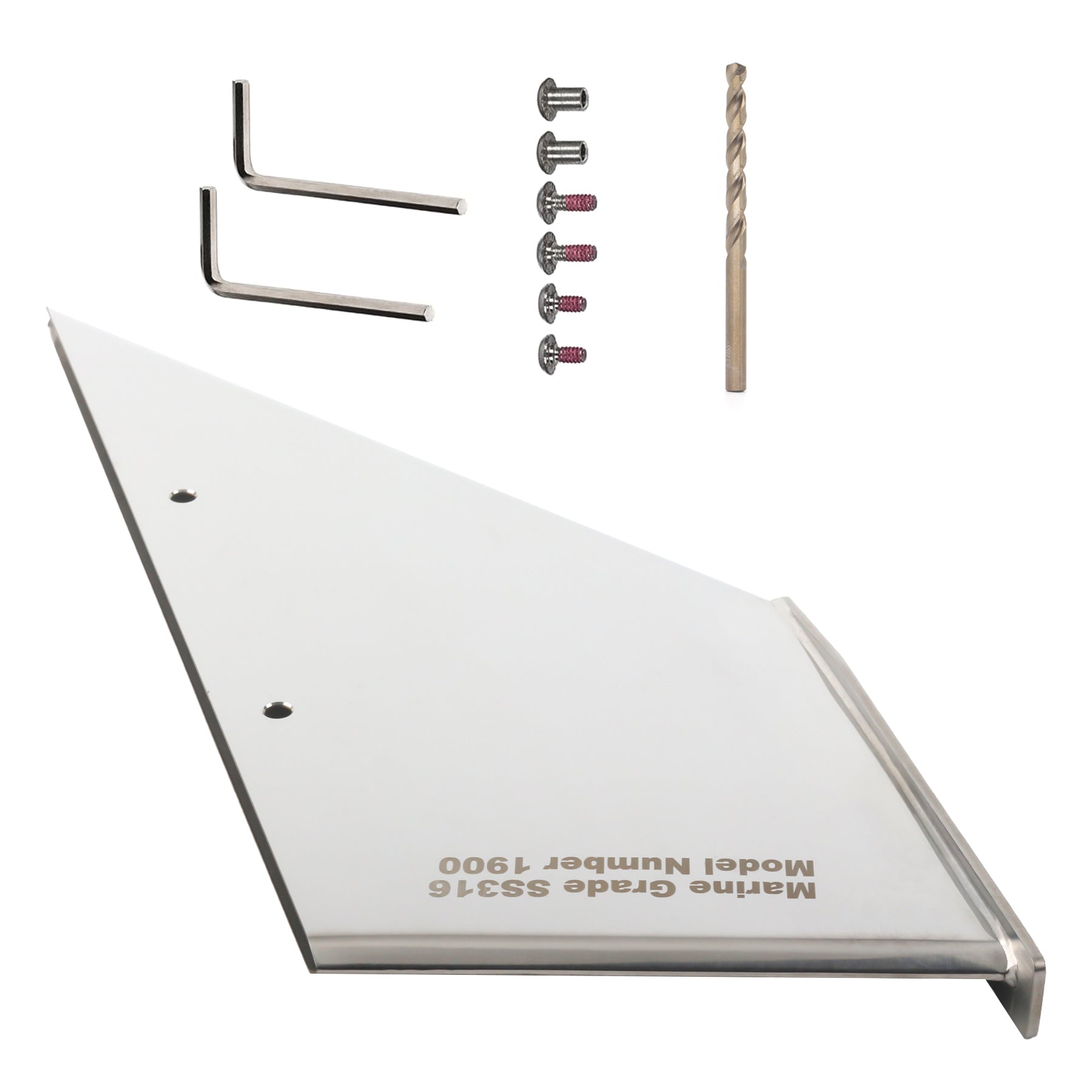 JLM Marine Skeg Guard model 1900 - kit contents