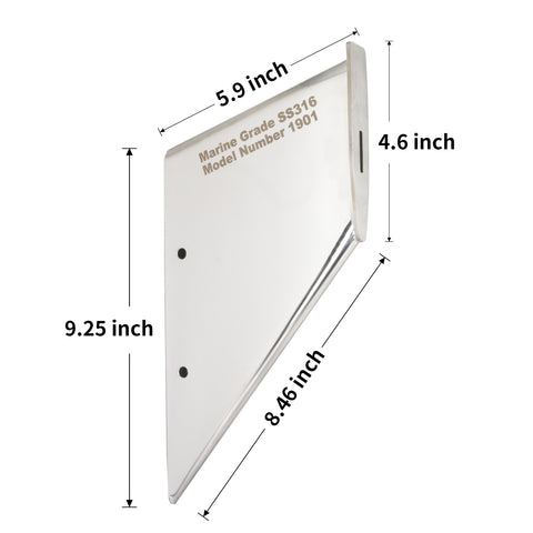 JLM Marine Skeg Guard model 1901 - dimension drawing